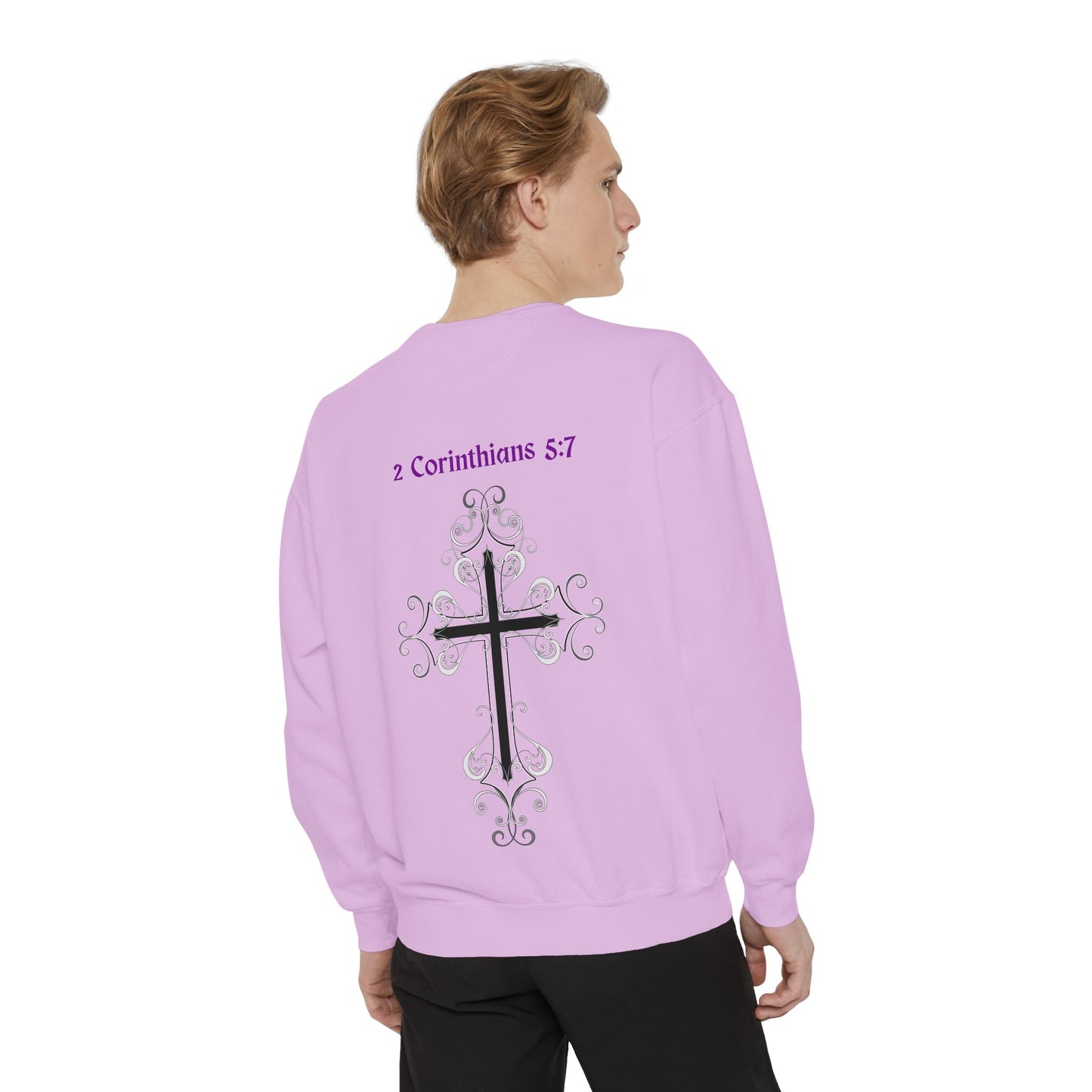 Faith-Inspired Unisex Sweatshirt, Cozy Christian Apparel, Inspirational Gift, Casual Cross Design, Everyday Wear
