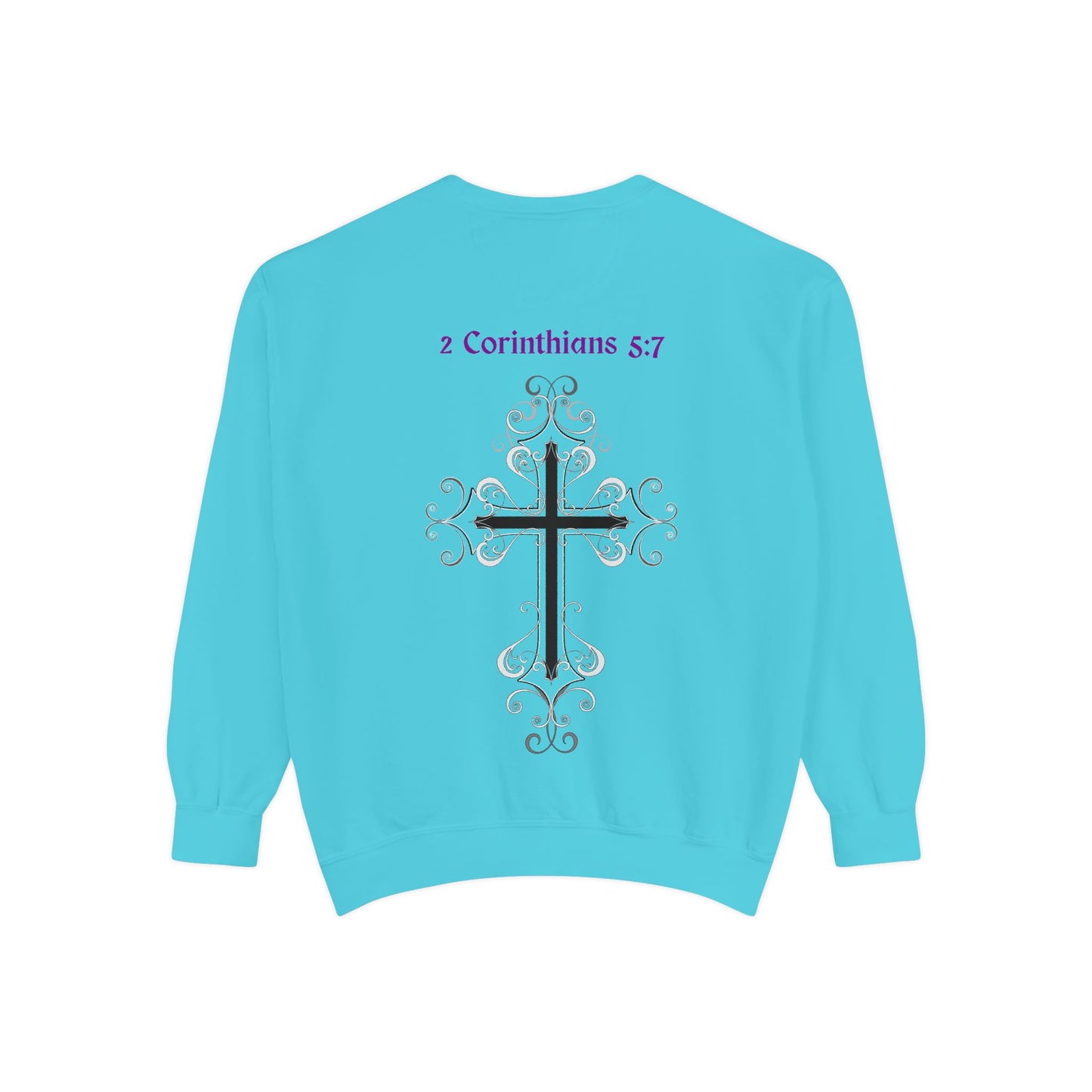 Faith-Inspired Unisex Sweatshirt, Cozy Christian Apparel, Inspirational Gift, Casual Cross Design, Everyday Wear