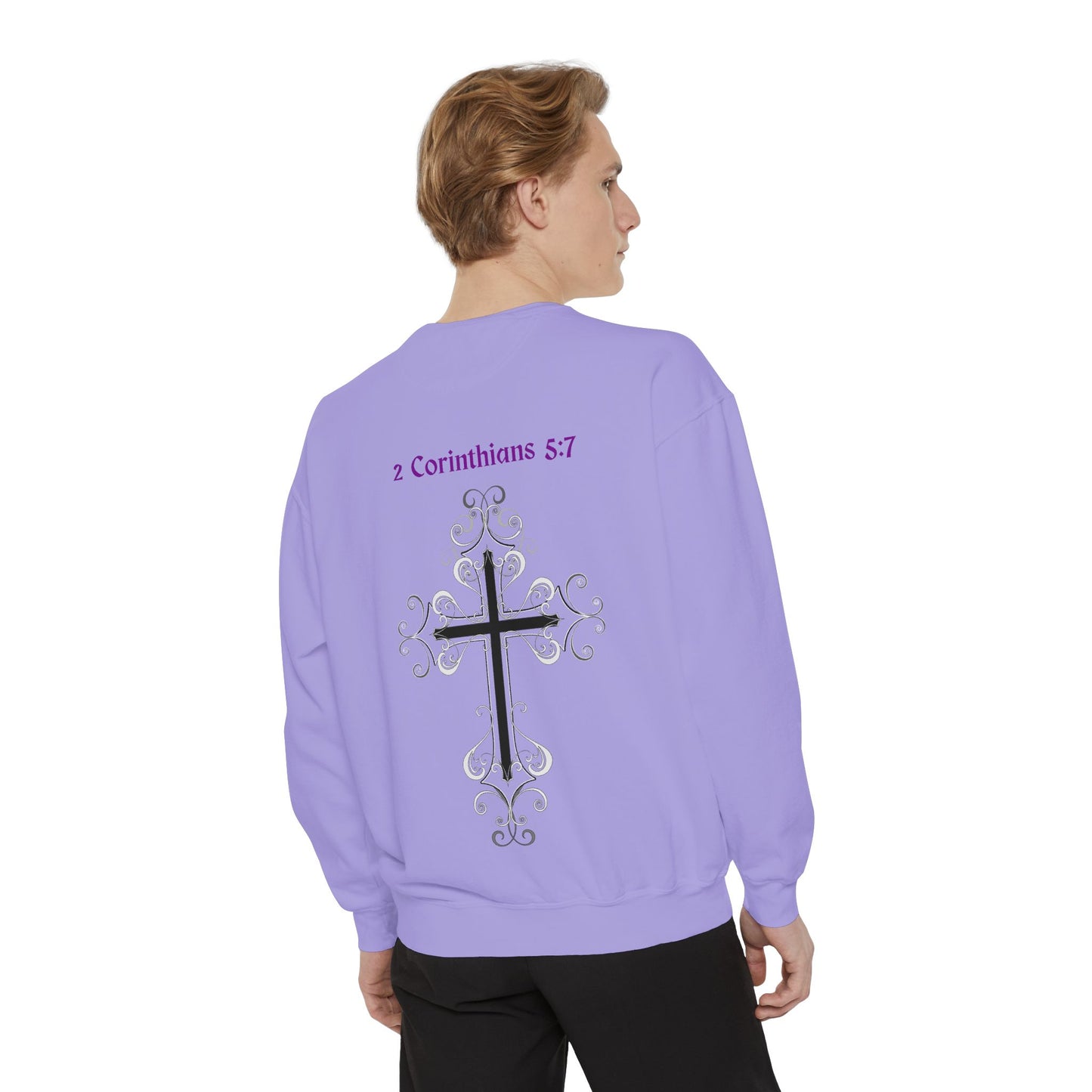 Faith-Inspired Unisex Sweatshirt, Cozy Christian Apparel, Inspirational Gift, Casual Cross Design, Everyday Wear