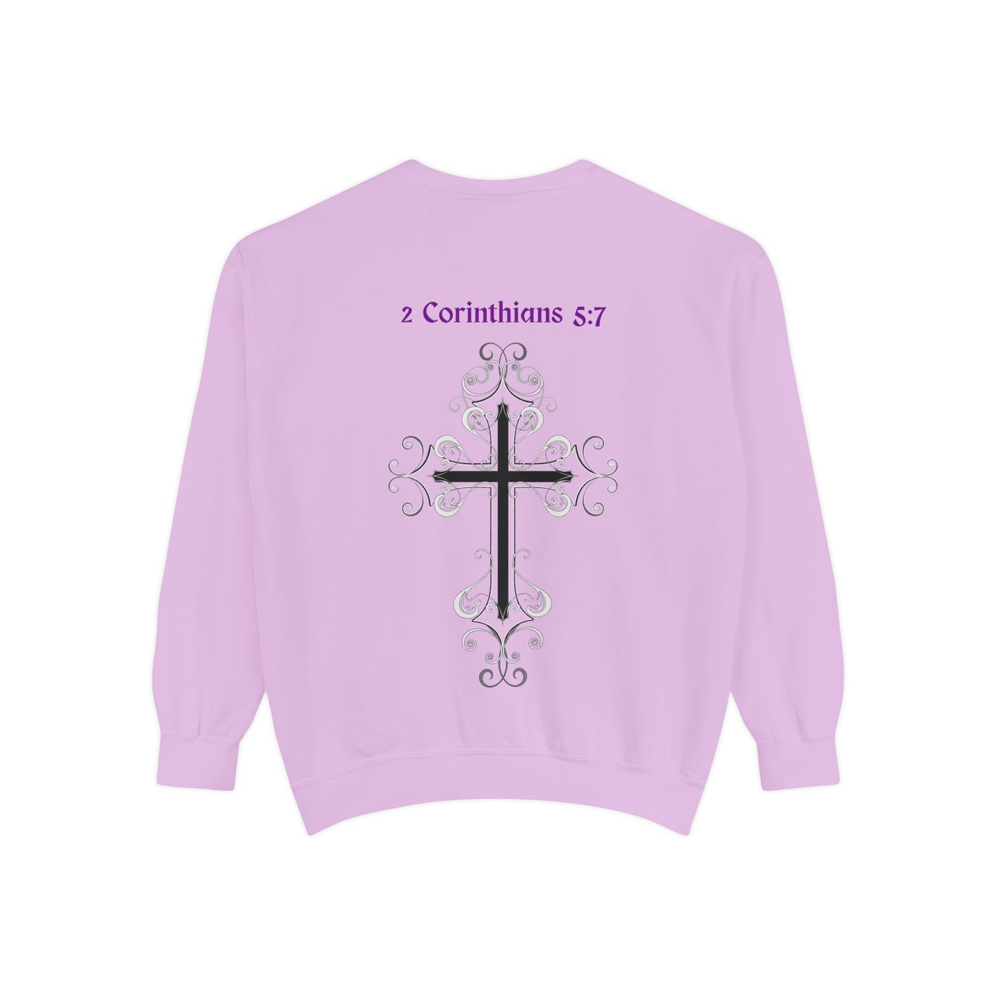 Faith-Inspired Unisex Sweatshirt, Cozy Christian Apparel, Inspirational Gift, Casual Cross Design, Everyday Wear